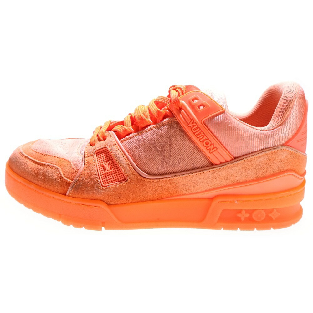 LOUIS VUITTON(ルイヴィトン) サイズ:6 LVトレイナーラインモノグラム ローカットスニーカー オレンジ GO1210【中古】【程度B】【カラーオレンジ】【オンライン限定商品】｜ブランド買取・販売　BRING