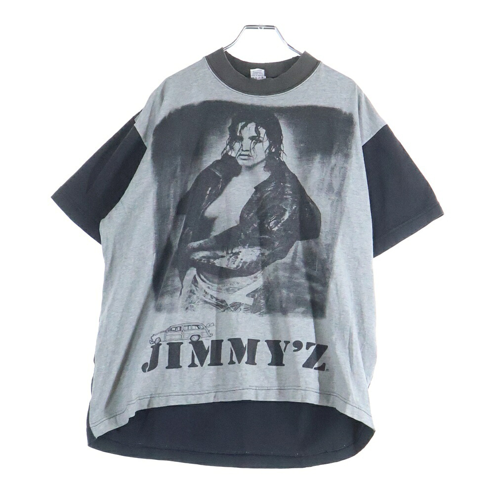 VINTAGE(ヴィンテージ) 90s JIMMYZ オール厚地の外套 うつり変わり クルーネックカットソー 黒いこと【中古】【座標軸B】【色合い黒いこと】【取りまわしバス発着場BRING福岡天神店】