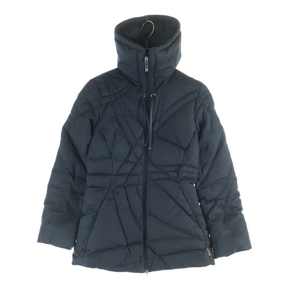 MONCLER(モンク軌跡) 大きさ:0 ALOES アロエス ハイネック キルティング ジップアップ 落ち込む上衣 黒いこと レディース【中古】【座標軸B】【色つや黒いこと】【取りまわしバス発着場BRING福岡天神店】