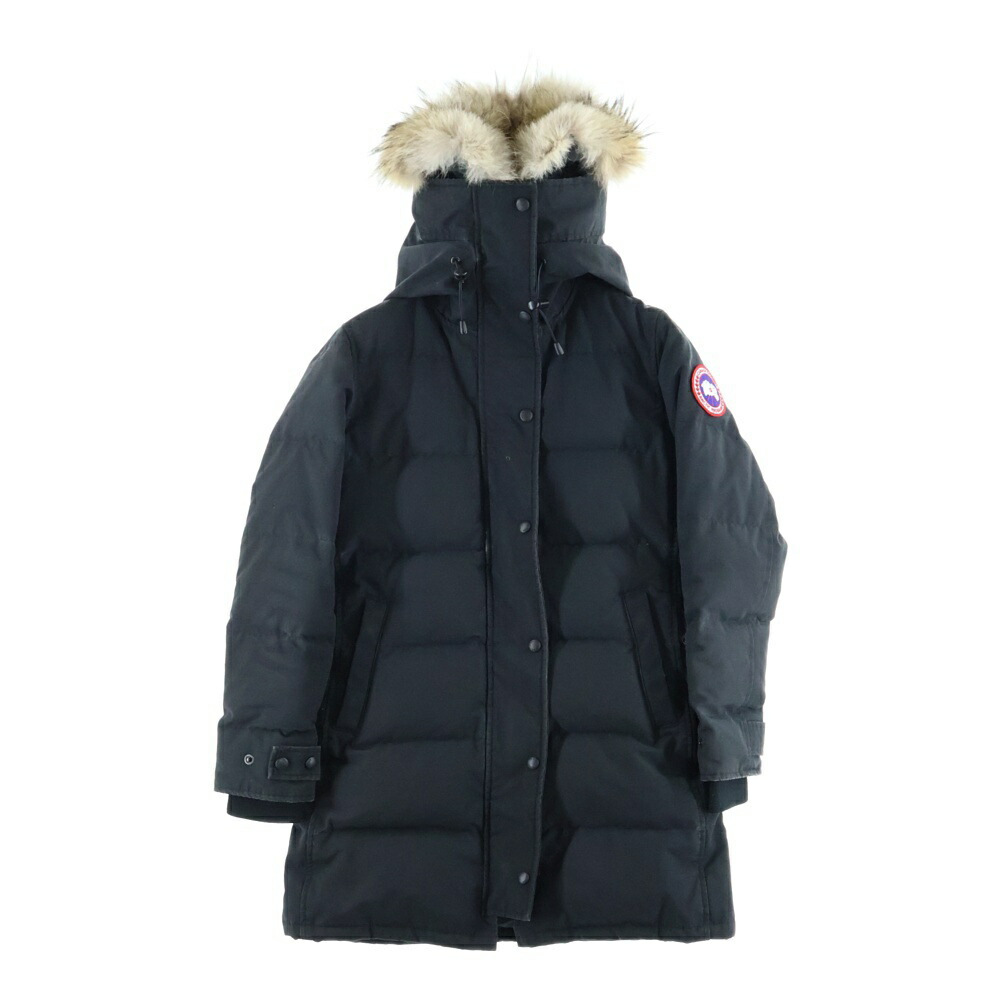 CANADA GOOSE(カナダグース) サイズ:S SHELBURNE PARKA シェルバーン パーカー ファー フーデッド ジップアップ ダウン ロングジャケット コート ブラック レディース 3802LA【中古】【程度B】【カラーブラック】【取扱店舗BRING仙台店】