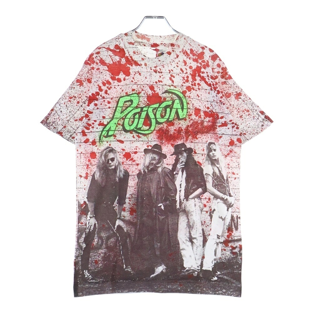VINTAGE(ヴィンテージ) 大きさ:L 90s POISON FLESH\u0026BLOOD ALL OVER PRINT TEE 毒素 フレッシュアンドブラッド オール大層らしい刷り上げる 半袖ティーシャツ カットソー マルチ【中古】【度合いB】【色つやマルチ色つや】【取りまわしバス発着場AWESOME原宿店】