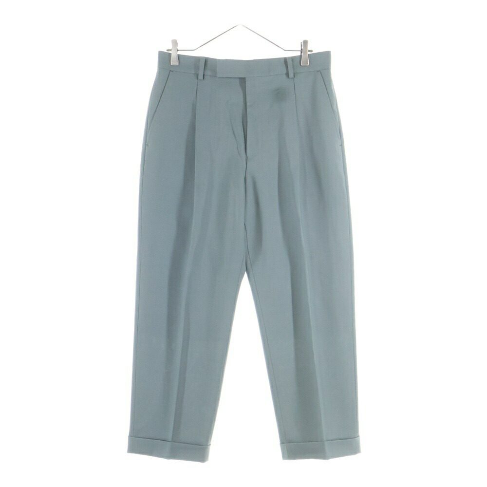 WACKO MARIA(ワコマリア) 大きさ:M DORMEUIL PLEATED TROUSERS ドーメル プリーテッド ジップアップ スラックスズボン下 薄墨色【中古】【座標軸B】【色合い薄墨色】【オンライン制限事項商いもの】
