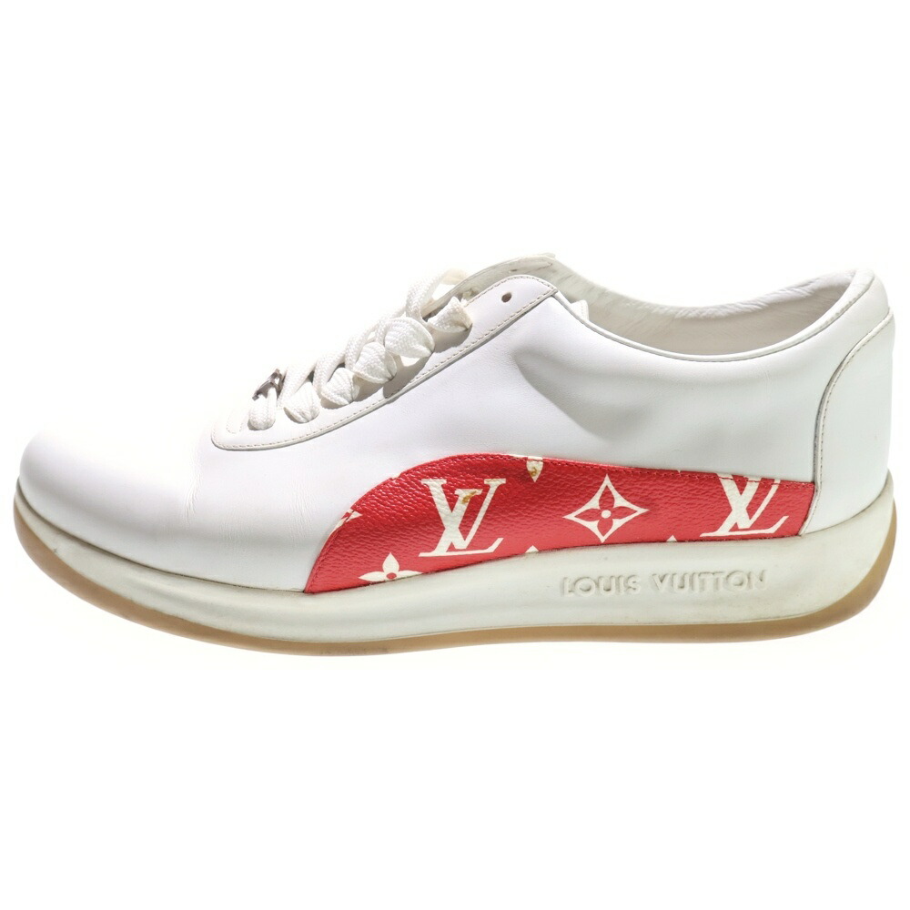 LOUIS VUITTON(ルイヴィトン) 大いさ:8.5 17AW ×LV SPORT SNEAKER シュプリーム 運動競技 モノグラム目論む ローカットスニーカー 白いこと 1A3EQ5【中古】【座標軸B】【色合い白いこと】【取りまわしバス発着場渋谷】