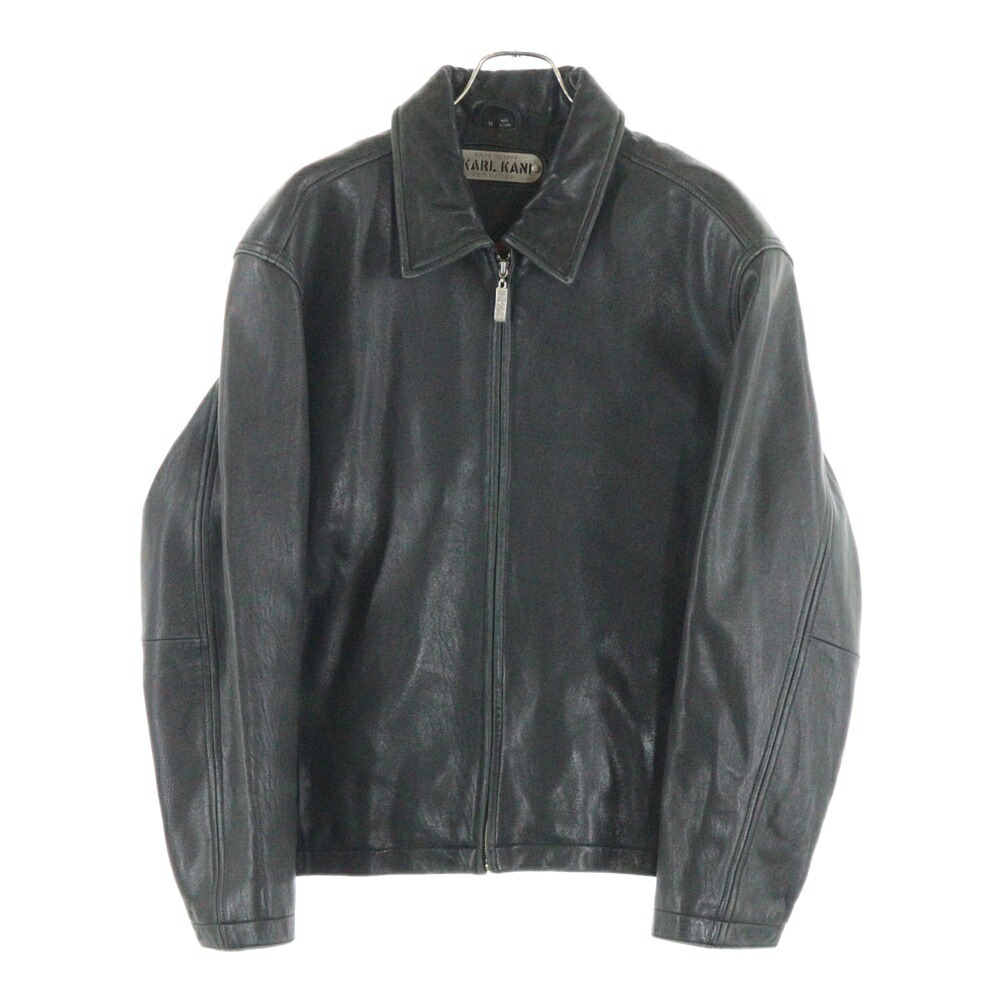 VINTAGE(ヴィンテージ) 大きさ:M 00s KARL KANI カールカナイ ジップアップ ラムレザージャケット 上衣 黒いこと【中古】【座標軸B】【色合い黒いこと】【オンライン押さえる商いもの】
