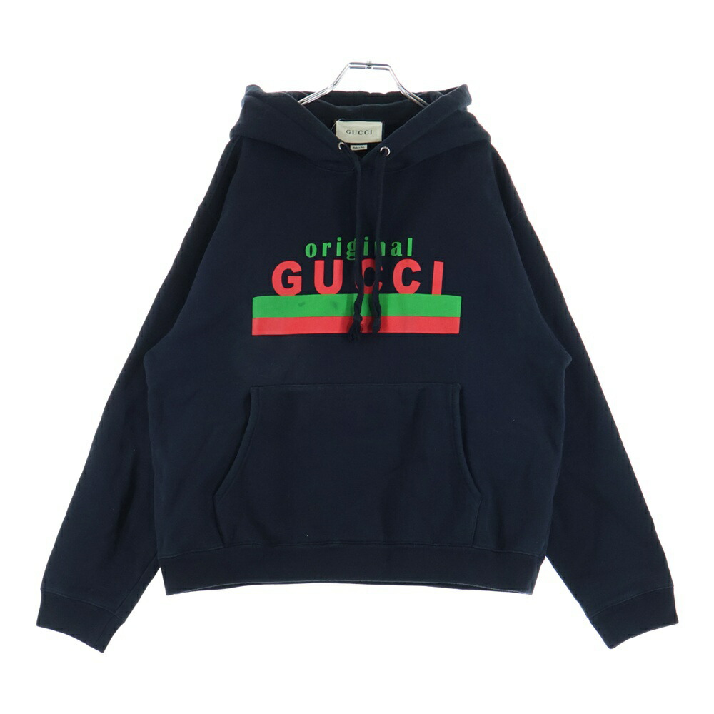 GUCCI(グッチ) サイズ:M 20AW Original Gucci Hoodie プルオーバースウェットパーカー フーディー ブラック 626989 XJCOR【中古】【程度A】【カラーブラック】【取扱店舗渋谷】
