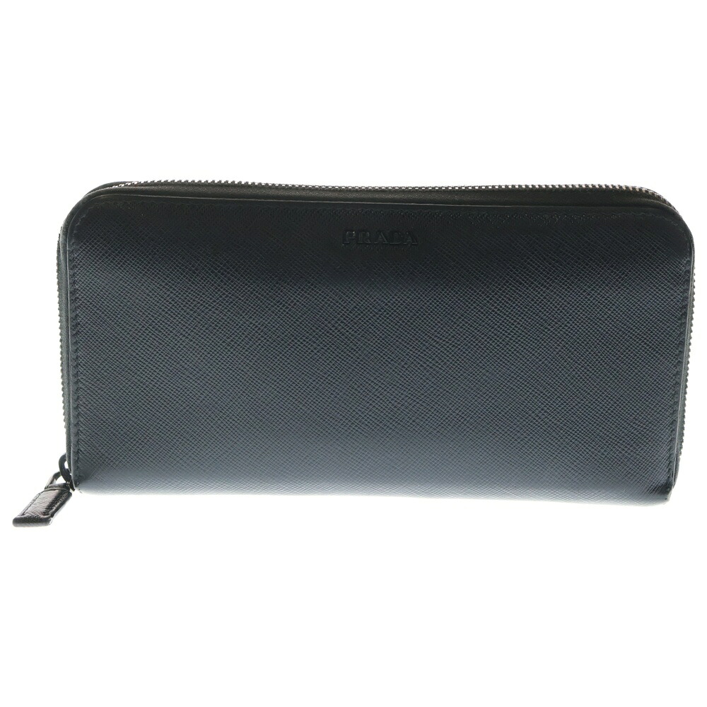 PRADA(プラダ) サフィアーノ ラウンドファスナー レザー ロングウォレット 長財布 ブラック 2ML317【中古】【程度B】【カラーブラック】【取扱店舗BRING THRIFT CLOSET 幕張店】|ブランド買取・販売 BRING