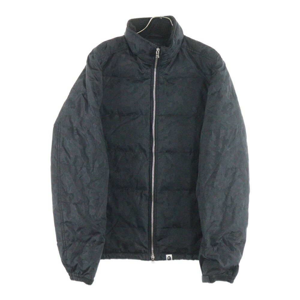 A BATHING APE(アベイシングエイプ) 大きさ:L ジャガードカモ 総柄 ナイロン 落ち込む上衣 黒いこと【中古】【座標軸B】【色つや黒いこと】【オンライン押さえる商いもの】