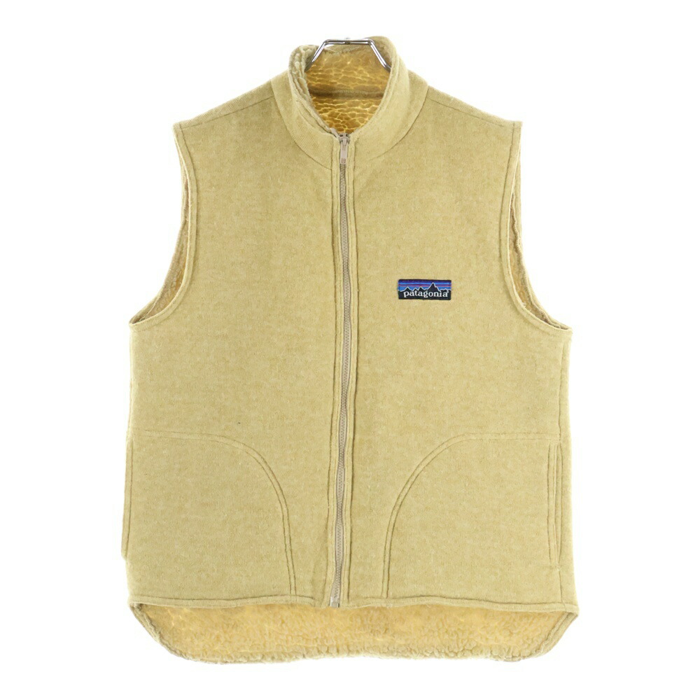 PATAGONIA(パタゴニア) 80S VINTAGE PILE VEST ヴィンテージ デカタグ ボア フリース パイルベスト ベージュ【中古】【程度C】【カラーベージュ】【オンライン限定商品】