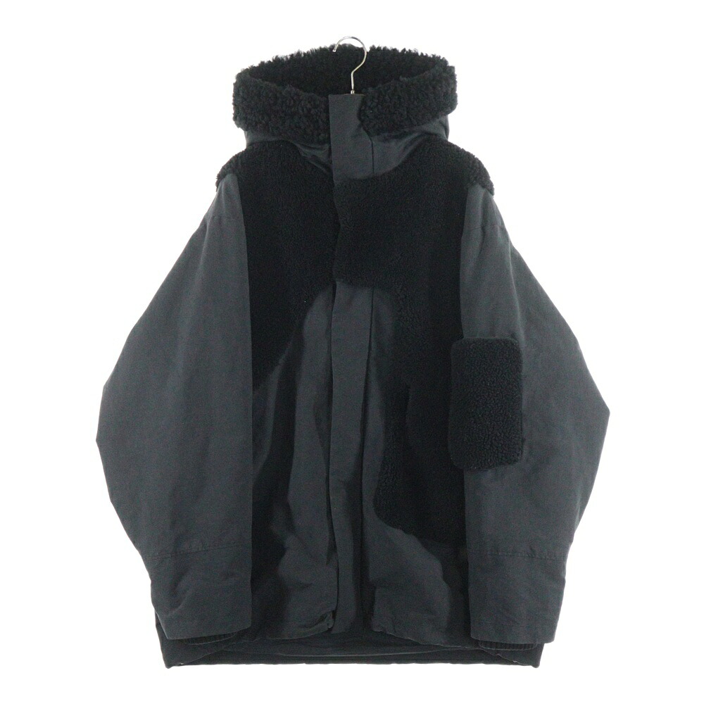 LOUIS VUITTON(ルイヴィトン) 大きさ:56 20SS Boa Switching Down Coat ボアスウィッチングダウンコート ボアうつり変わりフーデットダウンコート RM201M RRY HIK08W 黒いこと【中古】【度合いB】【色つや黒いこと】【取りまわしバス発着場渋谷】