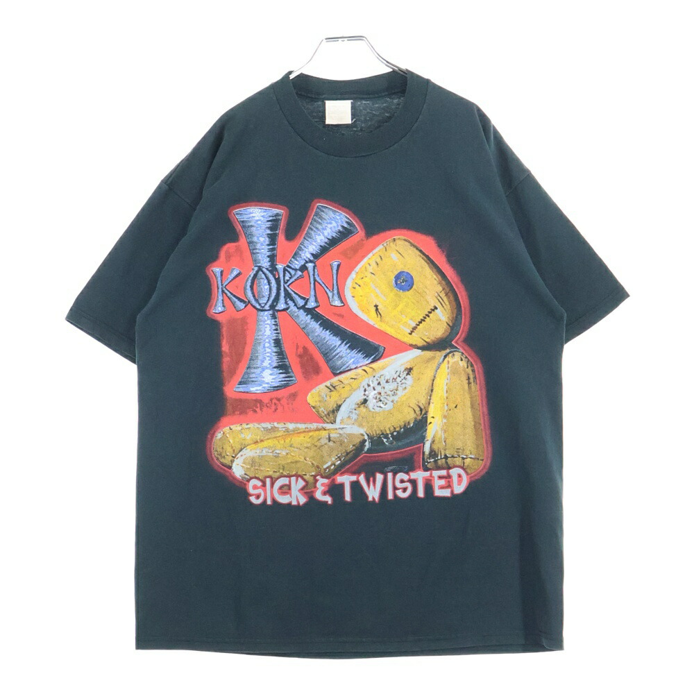 VINTAGE(ヴィンテージ) 大きさ:XL 00s KORN SICK \u0026 TWISTED 唐きび 周遊旅行半袖ティーシャツ カットソー 黒いこと【中古】【度合いB】【色つや黒いこと】【取りまわしバス発着場AWESOME高円寺店】