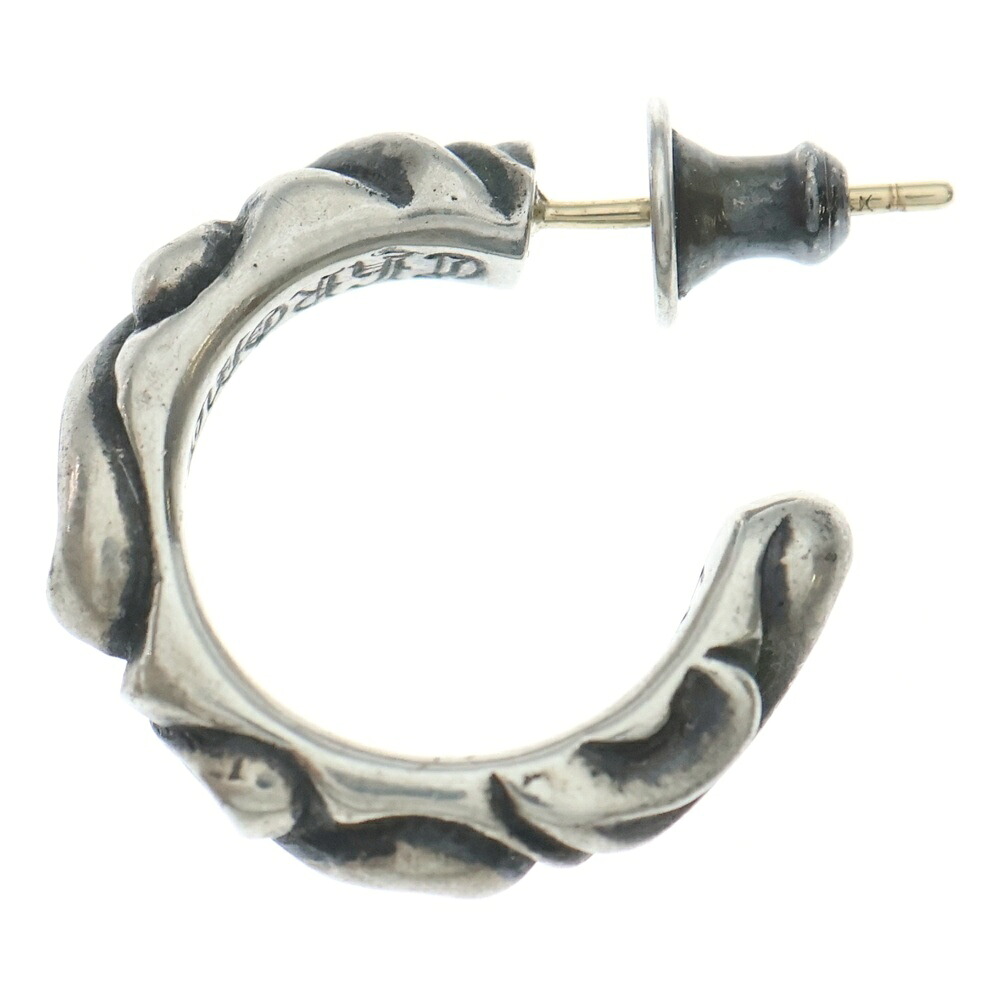 CHROME HEARTS(クロムハーツ) HOOP SCROOL スクロール フープピアス しろがね色 BCA102【中古】【座標軸B】【色合いしろがね色】【取りまわしバス発着場OneStyle原宿店】