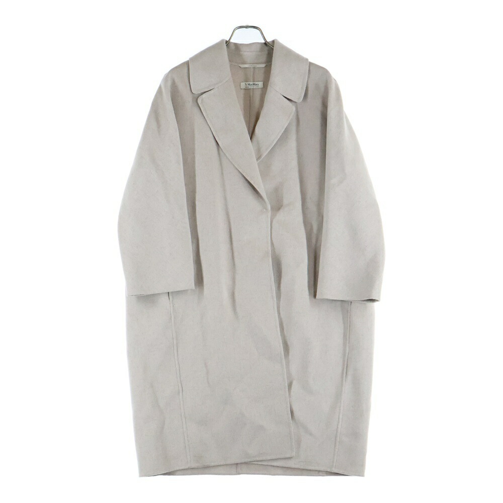 S MAX MARA(エス マックスマーラ) サイズ:38 クチートアマーノ ダブルフェイスコート グレー レディース 901602096【中古】【程度A】【カラーグレー】【オンライン限定商品】