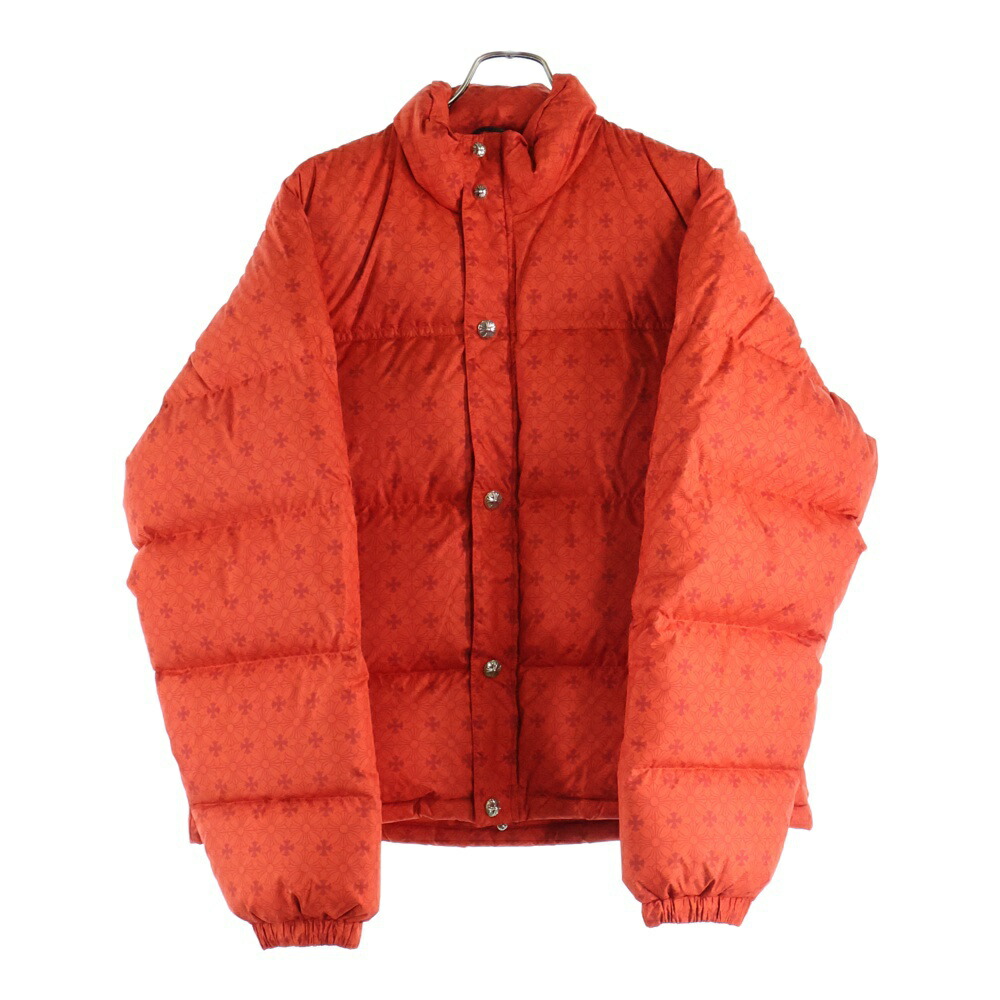 CHROME HEARTS(クロムハーツ) 大きさ:M CHplus Stiff Down Jacket CHplus スティッフ ダガージップ クロスボールボタン 落ち込む上衣 赤いこと【新古品/中古】【座標軸S】【色合い赤いこと】【取りまわしバス発着場新宿】