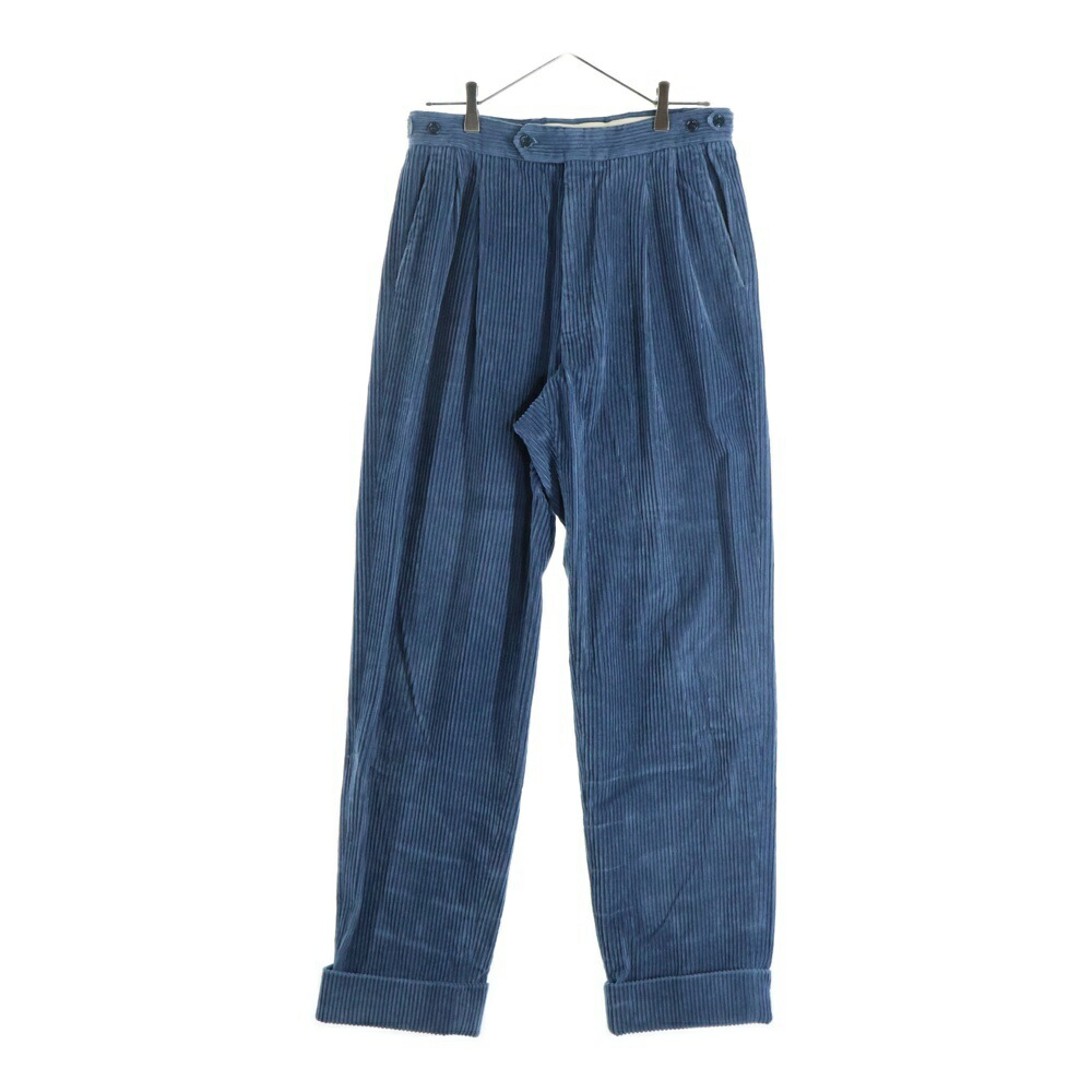 GUCCI(グッチ) 大きさ:46 コール天 広広としたズボン下 青碧 644132【中古】【度合いB】【色つや青碧】【取りまわしバス発着場BRING仙台店】