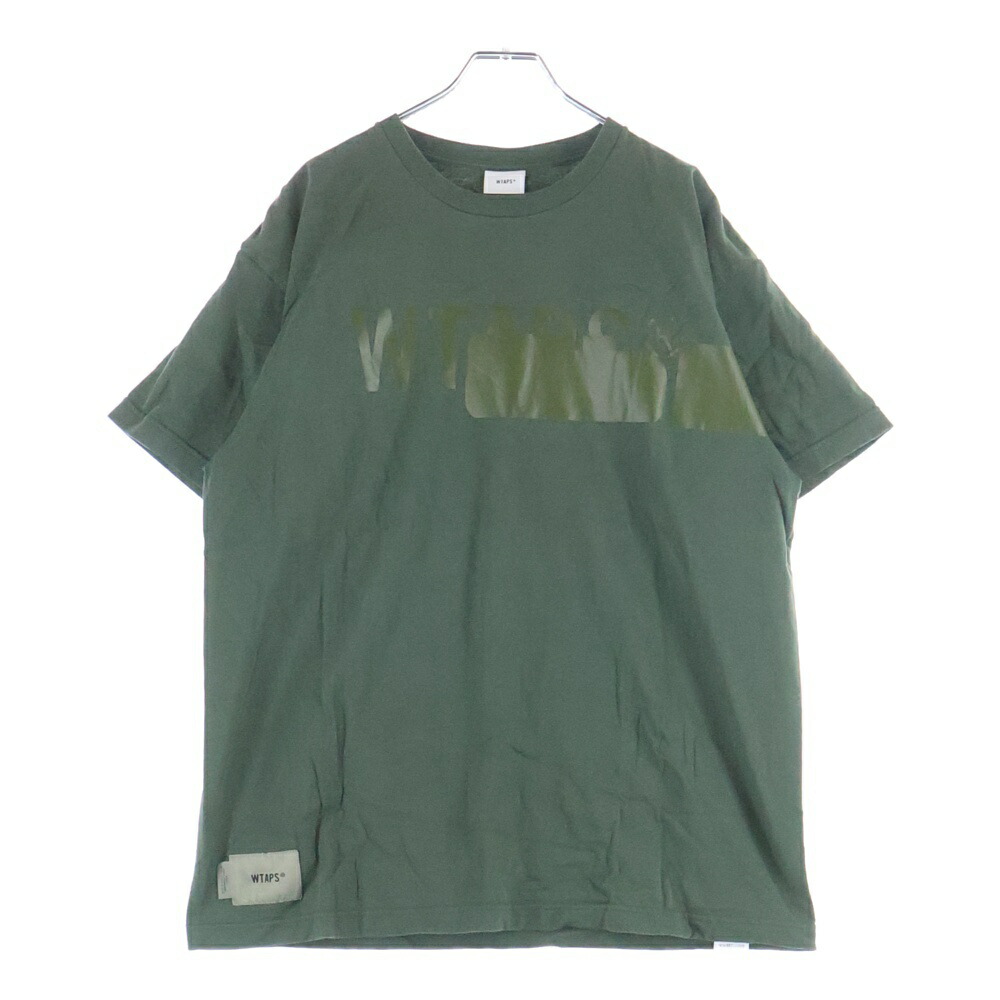 WTAPS(ダブルタップス) 大いさ:01 25SS VSN/SS/COTTON ハイドロゴ 労働者の一団のど首半袖ティーシャツ カットソー カーキ【中古】【座標軸B】【色合いカーキ】【オンライン制限事項商いもの】 メンズファッション-トップス-Tシャツ・カットソー