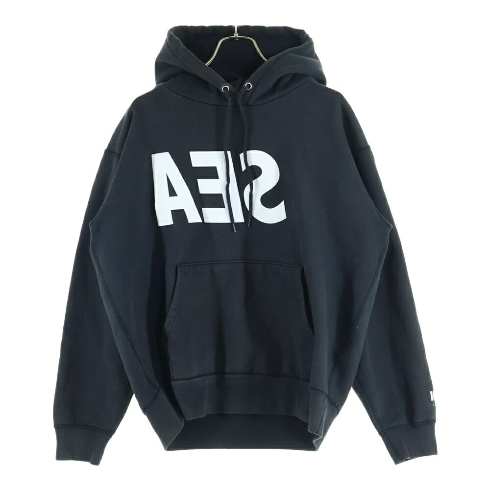WIND AND SEA(ウィンダンシー) 大きさ:L ×CASETiFY Logo Pullover Parka ケースティファイ ロゴタイプ 流汗 ティーシャツパーカー 黒いこと WDS-CSTF-04【中古】【座標軸B】【色合い黒いこと】【オンライン押さえる商いもの】