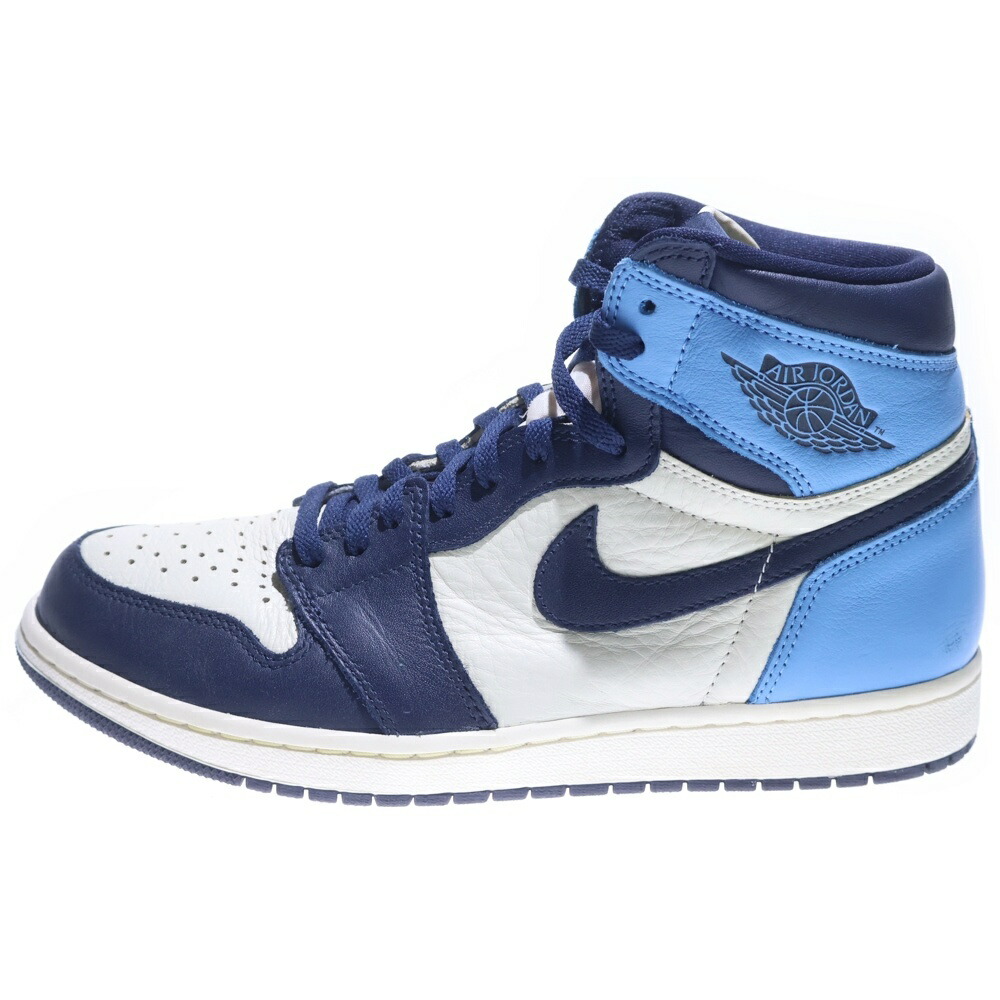 NIKE(ナイキ) 大きさ:28.0糎 AIR JORDAN 1 RETRO HIGH OG OBSIDIAN UNIVERSITY BLUE エアジョーダン1 レトロ ハイカットスニーカー 青色 US10/28糎 555088-140【中古】【座標軸B】【色合い青色】【オンライン制限事項商いもの】