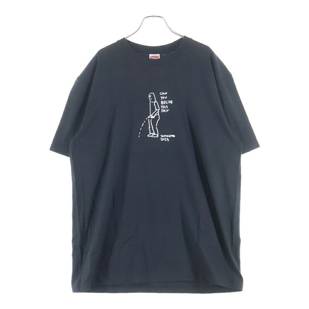 SUPREME(シュプリーム) 大いさ:L 25SS Piss Tee ピスロゴプリント 労働者の一団のど首半袖ティーシャツカットソー 黒いこと【新古品/中古】【度合いS】【色合い黒いこと】【取りまわしバス発着場BRING WASTE_NOT】 トップス-Tシャツ・カットソー