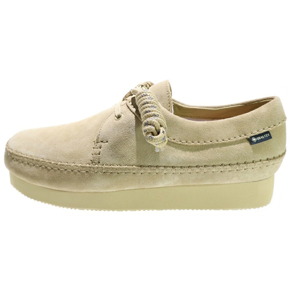 Clarks(クラークス) 大きさ:25.5糎 Weaver GTX ワラビー ゴアテックス ローカットスニーカー ベージュ US8/25.5糎 26171485【中古】【座標軸A】【色合いベージュ】【取りまわしバス発着場BRING THRIFT CLOSET 幕張店】
