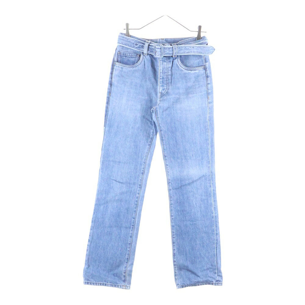 PRADA(プラダ) 大きさ:28 19SS ベルテッドストレートデニムパンツ GEP295 インディゴ【中古】【座標軸B】【色合い青色】【取りまわしバス発着場BRING THRIFT CLOSET 幕張店】