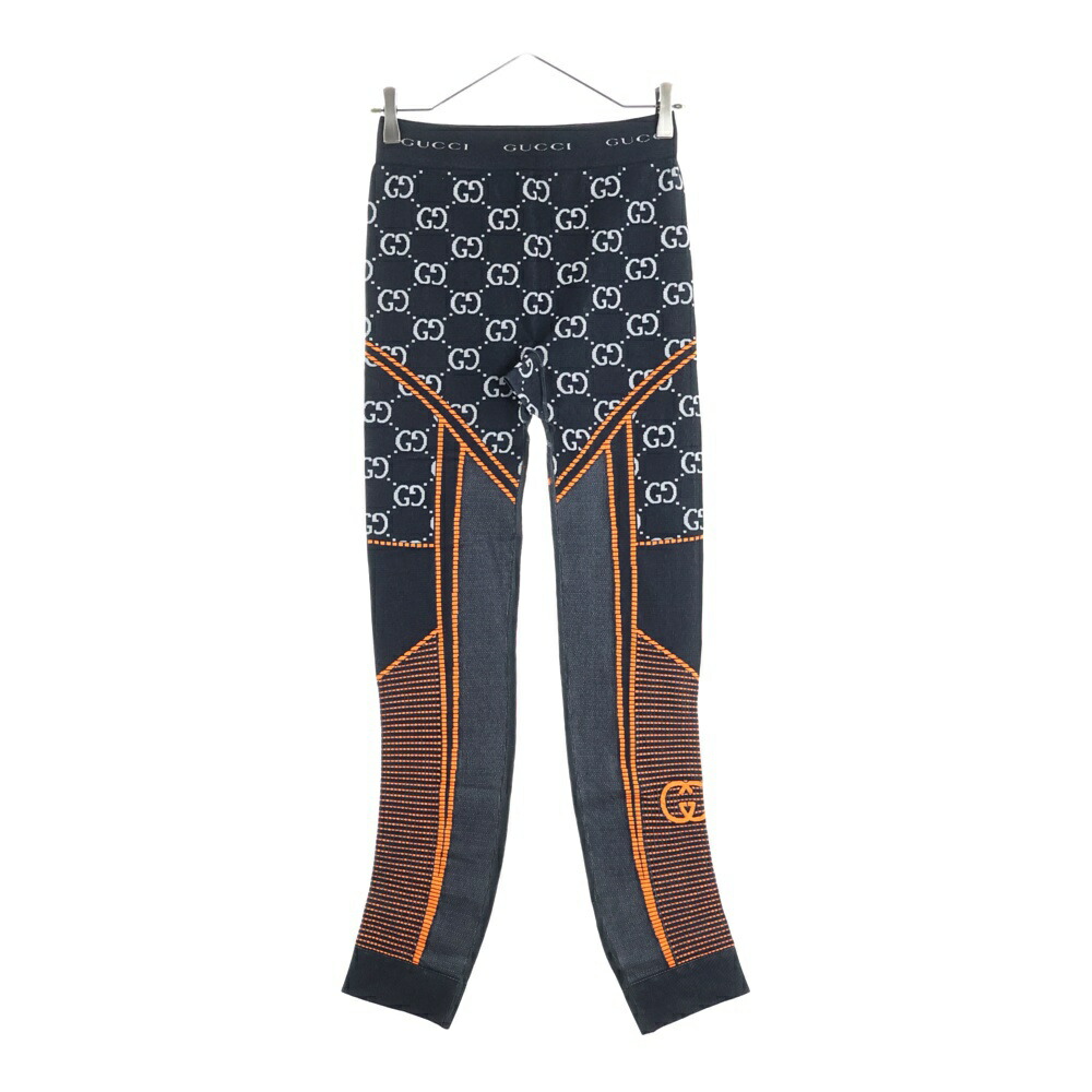 GUCCI(グッチ) サイズ:M GG Jersey Jacquard Leggings ジャガード レギンス パンツ グレー 689203 XJEFV【新古品/中古】【程度S】【カラーグレー】【取扱店舗原宿】