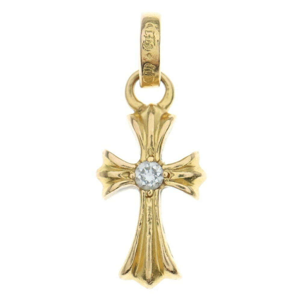 CHROME HEARTS(クロムハーツ) 22K CRS BBYFAT DIA ベイビーファットクロス 両面1金剛石 シャンデリヤとっ始め ゴールド BCA034【中古】【度合いB】【色つやゴールド】【取りまわしバス発着場OneStyle名古屋運動場店】