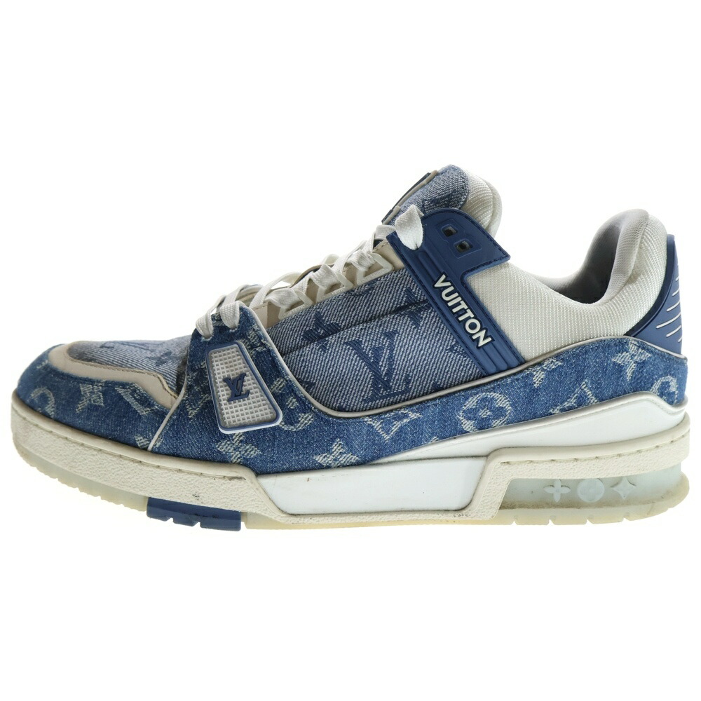 LOUIS VUITTON(ルイヴィトン) 大きさ:7 1/2 LV調教師 ジーンズモノグラム マリーヌ ローカットスニーカー インディゴ 1ADHHV【中古】【度合いB】【色つや青碧】【取りまわしバス発着場BRING仙台店】