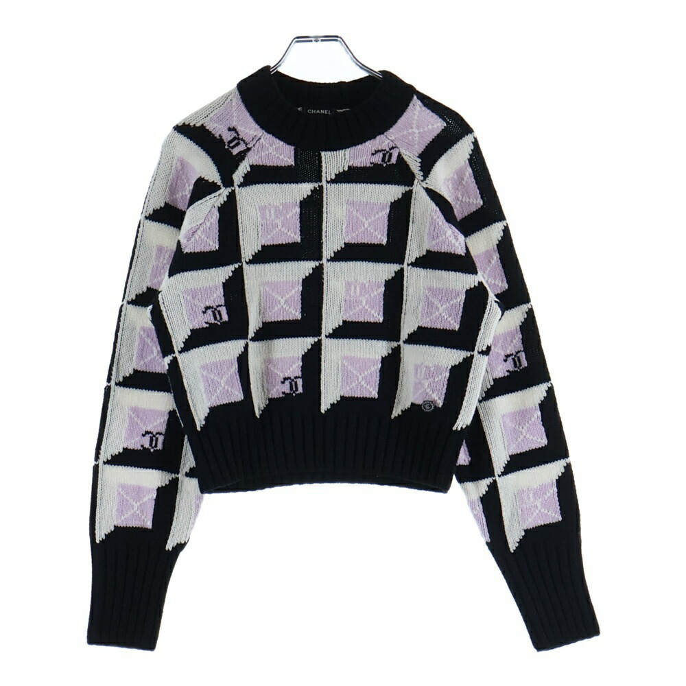 楽天市場】CHANEL（シャネル）ロゴパールラインストーン セーター