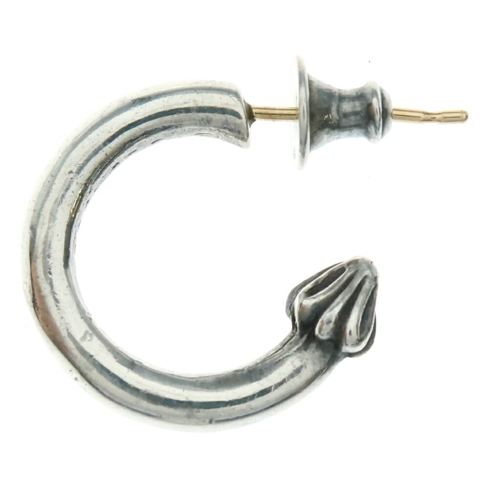 CHROME HEARTS(クロムハーツ) HOOP PLAIN 飾り気の無い フープピアス しろがね色 BCA101【中古】【座標軸B】【色合いしろがね色】【取りまわしバス発着場渋谷】