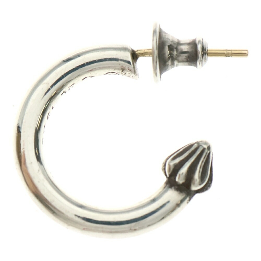 CHROME HEARTS(クロムハーツ) HOOP PLAIN 飾り気の無い フープピアス しろがね色 BCA101【中古】【座標軸B】【色合いしろがね色】【取りまわしバス発着場OneStyle名古屋運動場店】