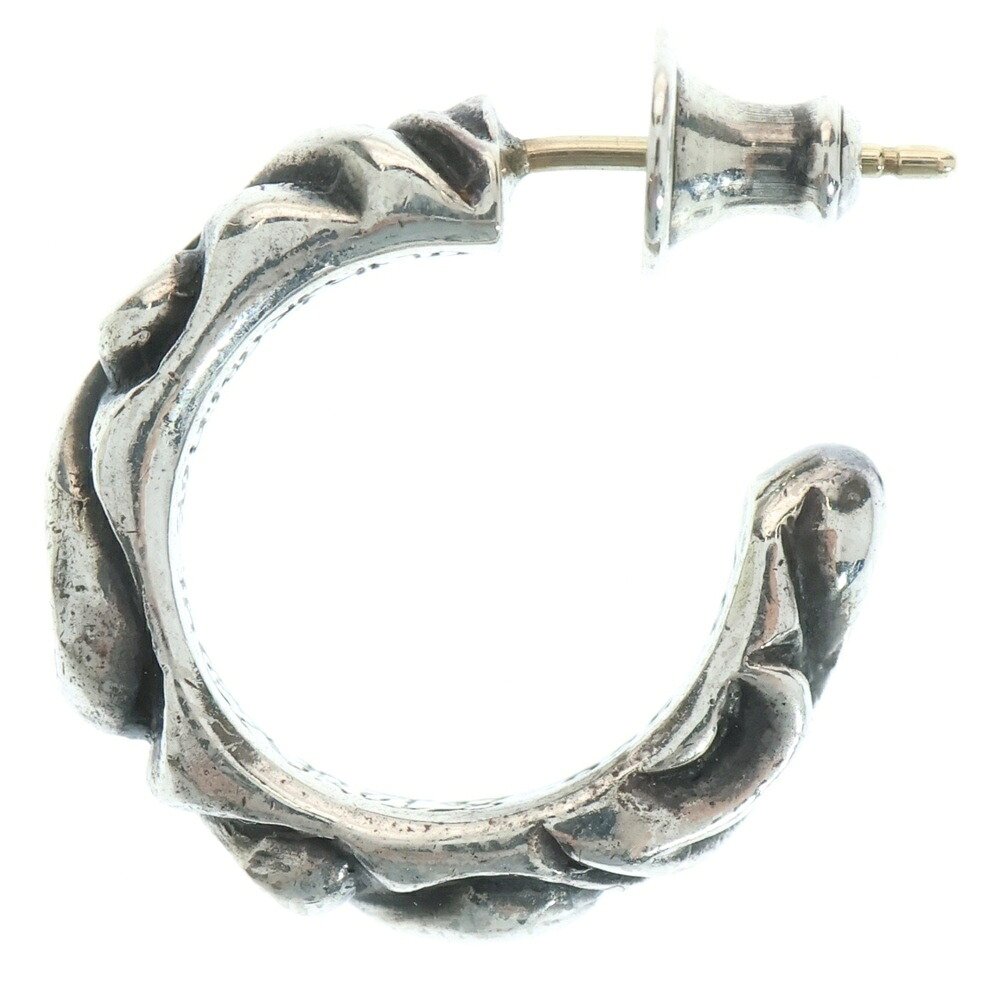 CHROME HEARTS(クロムハーツ) HOOP SCROOL スクロール フープピアス しろがね色 BCA102【中古】【度合いB】【色つやしろがね色】【取りまわしバス発着場BRING亜米利加村店】