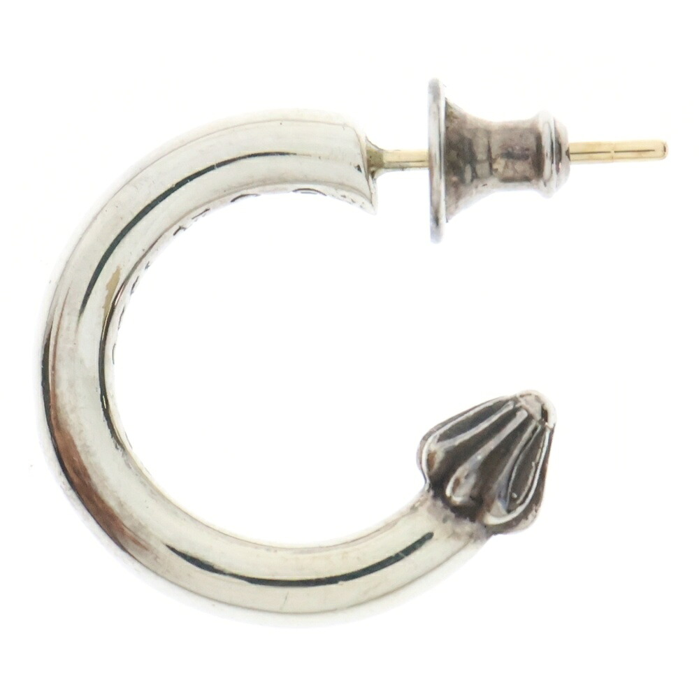 CHROME HEARTS(クロムハーツ) HOOP PLAIN 飾り気の無い フープピアス しろがね色 BCA101【中古】【座標軸B】【色合いしろがね色】【取りまわしバス発着場BRING福岡天神店】