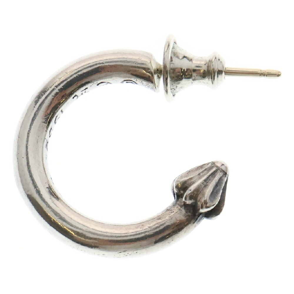CHROME HEARTS(クロムハーツ) HOOP PLAIN 飾り気の無い フープピアス しろがね色 BCA101【中古】【座標軸B】【色合いしろがね色】【取りまわしバス発着場OneStyle原宿店】
