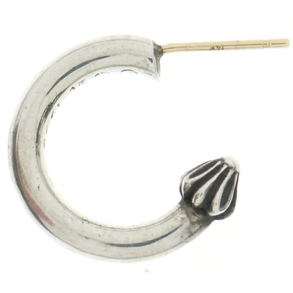 CHROME HEARTS(クロムハーツ) HOOP PLAIN 飾り気の無い フープピアス しろがね色 BCA101【中古】【座標軸B】【色合いしろがね色】【取りまわしバス発着場BRING WASTE_NOT】
