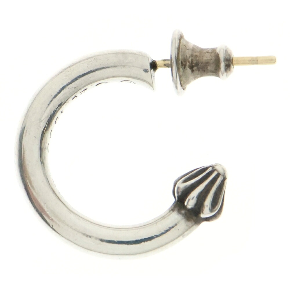 CHROME HEARTS(クロムハーツ) HOOP PLAIN 飾り気の無い フープピアス しろがね色 BCA101【中古】【座標軸B】【色合いしろがね色】【取りまわしバス発着場BRING WASTE_NOT】