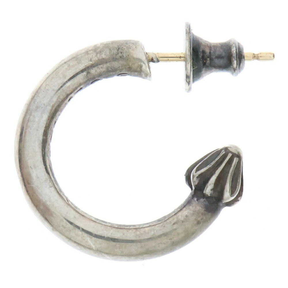 CHROME HEARTS(クロムハーツ) HOOP PLAIN 飾り気の無い フープピアス しろがね色 BCA101【中古】【座標軸B】【色合いしろがね色】【取りまわしバス発着場OneStyle名古屋運動場店】