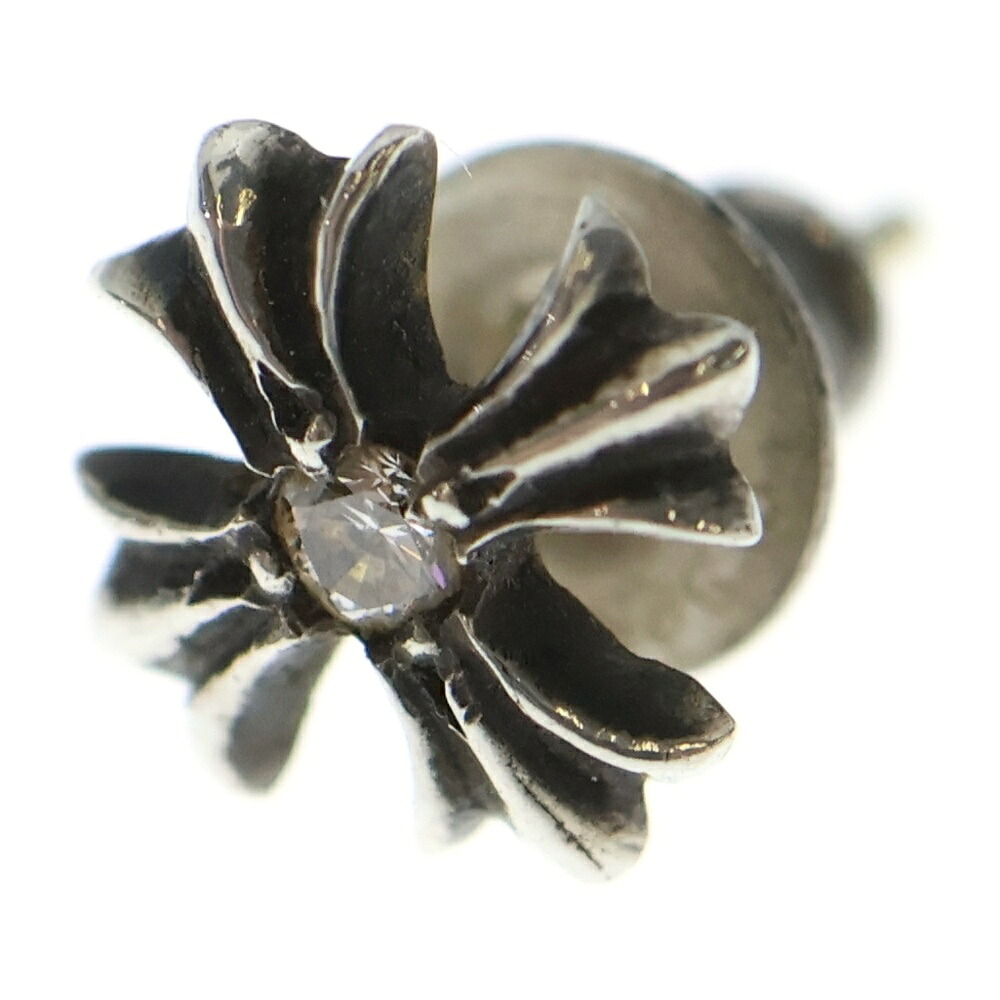 CHROME HEARTS(クロムハーツ) No2 CH PLS DIA CH足し加える 1金剛石 スタッドピアス しろがね色 BCA388【中古】【座標軸B】【色合いしろがね色】【取りまわしバス発着場渋谷】