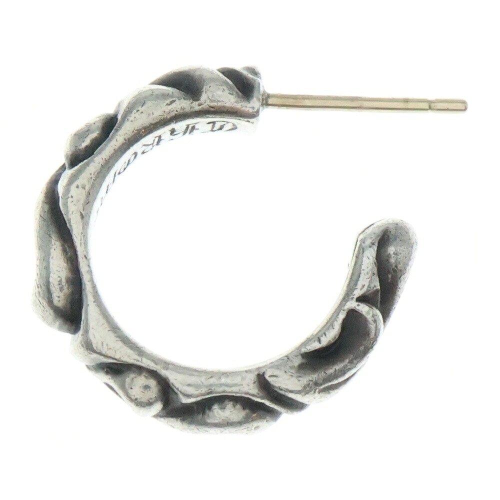 CHROME HEARTS(クロムハーツ) HOOP SCROOL スクロール フープピアス しろがね色 BCA102【中古】【座標軸B】【色合いしろがね色】【取りまわしバス発着場BRING THRIFT CLOSET 幕張店】