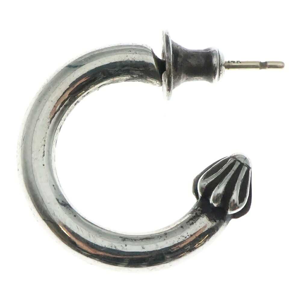 CHROME HEARTS(クロムハーツ) HOOP PLAIN 飾り気の無い フープピアス しろがね色 BCA101【中古】【座標軸B】【色合いしろがね色】【取りまわしバス発着場BRING心斎橋店】