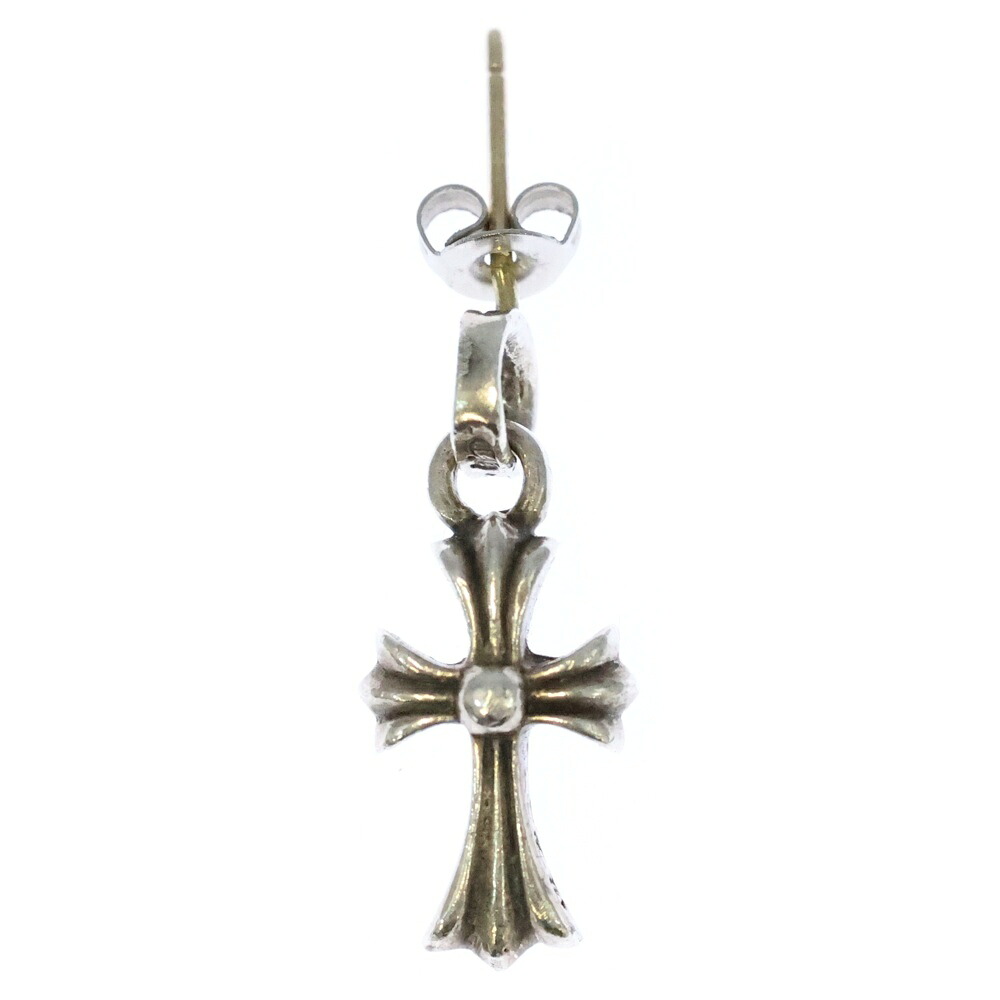 CHROME HEARTS(クロムハーツ) BBY F PPRCHN ベイビーファットクロス 落っこちるピアス しろがね色 BCA090【中古】【座標軸B】【色合いしろがね色】【取りまわしバス発着場BRING福岡天神店】