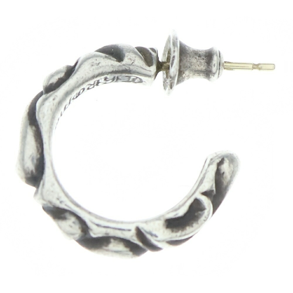 CHROME HEARTS(クロムハーツ) HOOP SCROOL スクロール フープピアス しろがね色 BCA102【中古】【座標軸B】【色合いしろがね色】【取りまわしバス発着場原宿】