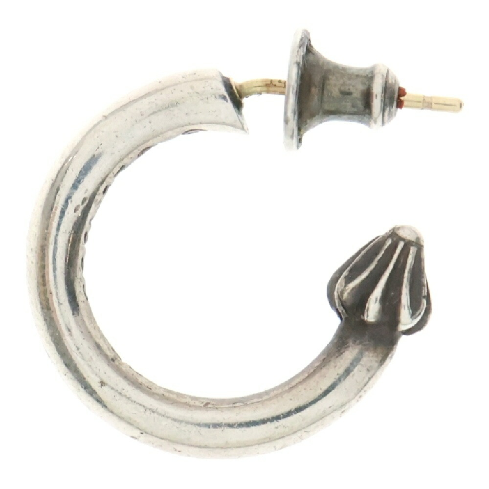 CHROME HEARTS(クロムハーツ) HOOP PLAIN 飾り気の無い フープピアス しろがね色 BCA101【中古】【座標軸B】【色合いしろがね色】【取りまわしバス発着場OneStyle推進機通り道店】