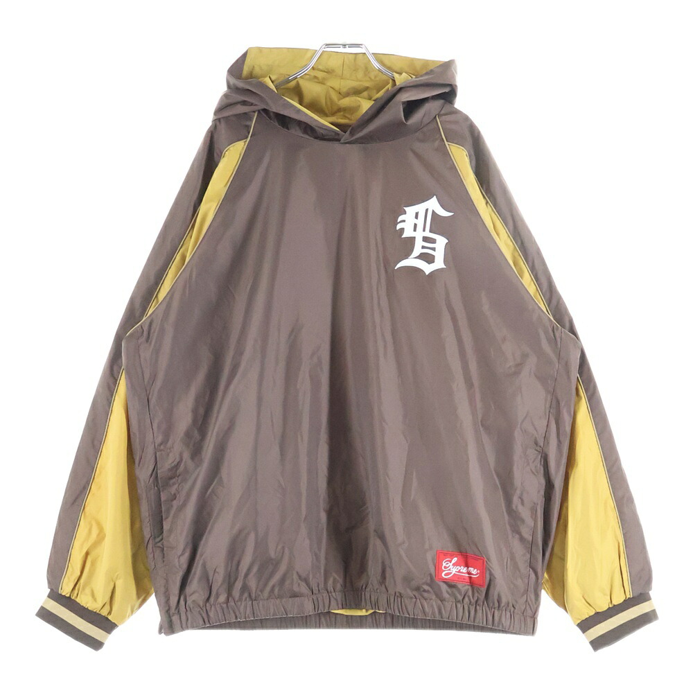 SUPREME(シュプリーム) サイズ:L 23AW Hooded Warm Up Pullover プルオーバー ウォームアップパーカー ブラウン【新古品/中古】【程度S】【カラーブラウン】【取扱店舗渋谷】｜ブランド買取・販売　BRING