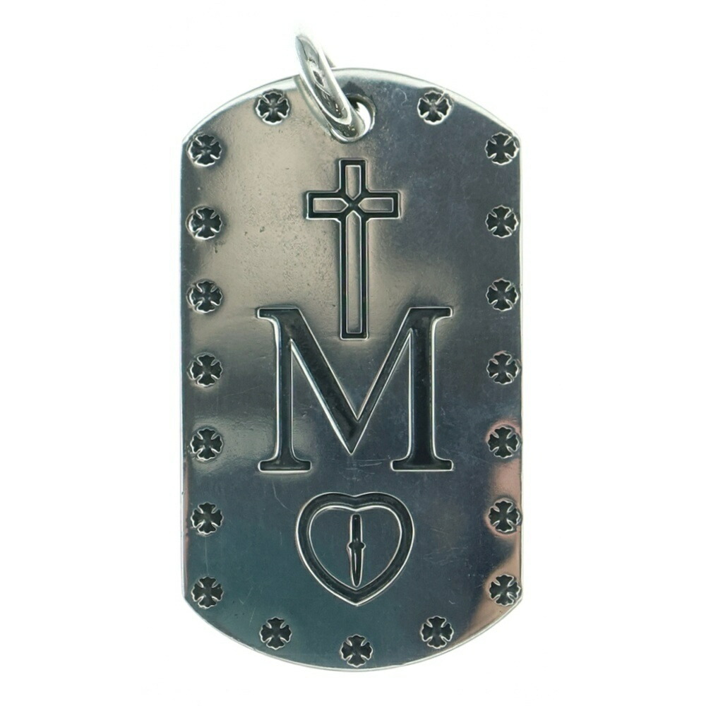 CHROME HEARTS(クロムハーツ) D TAG LRG MAPPLE THORPE メイプルソープ ドッグタグ ラージ シャンデリヤとっ始め しろがね色 BCA241【中古】【度合いB】【色つやしろがね色】【取りまわしバス発着場BRING横浜ビブレ店】