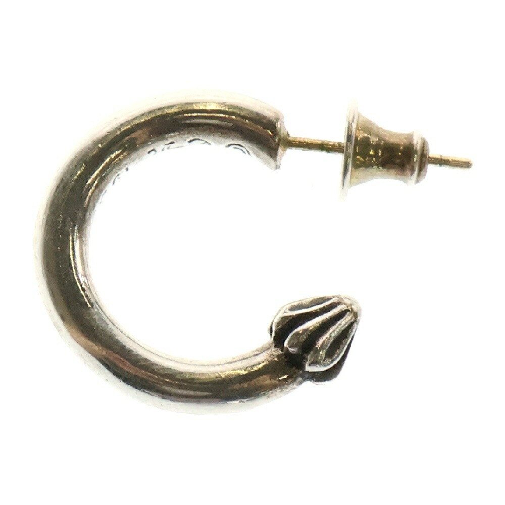 CHROME HEARTS(クロムハーツ) HOOP PLAIN 飾り気の無い フープピアス しろがね色 BCA101【中古】【座標軸B】【色合いしろがね色】【取りまわしバス発着場BRING THRIFT CLOSET あべの店】