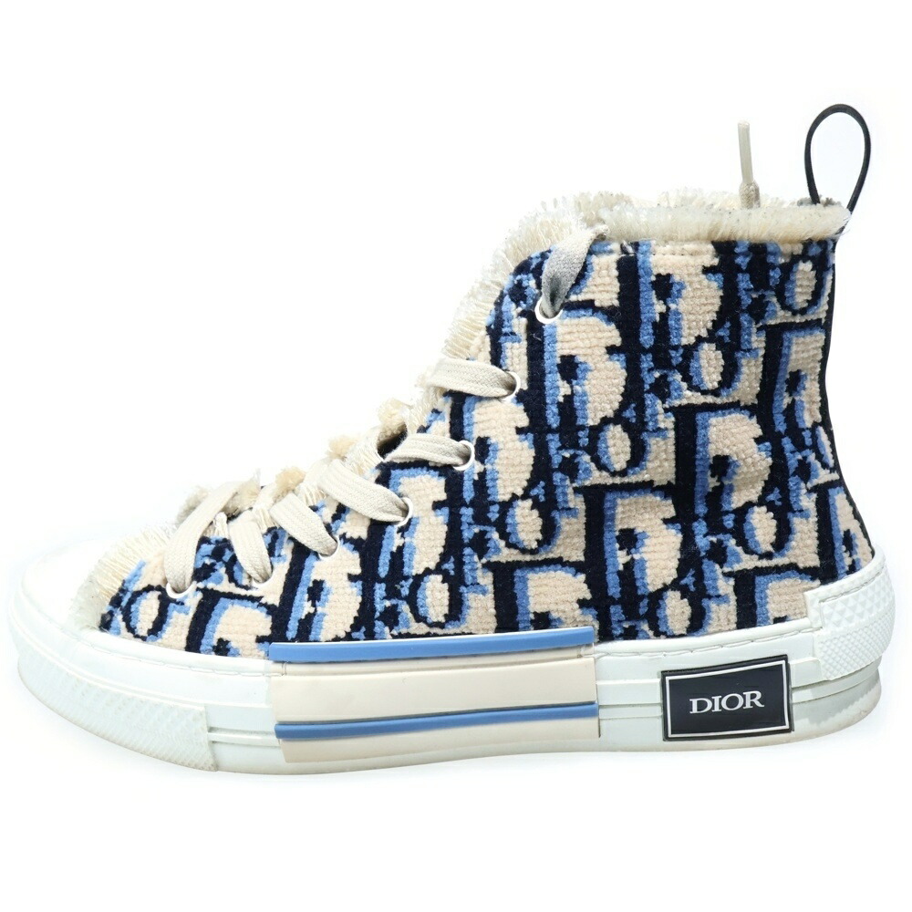 DIOR(クリスチャンディオール) 大きさ:39 B23 ご機嫌とっ始め アラス オブ漏れる総柄ハイカットスニーカー ベージュ/米国海軍【中古】【度合いB】【色つやベージュ】【取りまわしバス発着場BRING京都河原町店】