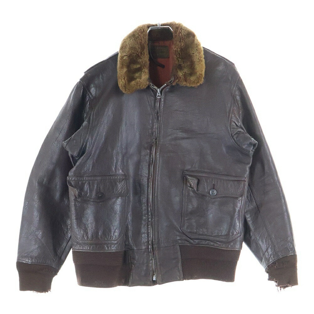 VINTAGE(ヴィンテージ) 40s WILLIS \u0026 GEIGER INC社製 M-422a 襟USNステンシル 半周TALON コの字 航空上衣【中古】【度合いB】【色つや赤銅色】【取りまわしバス発着場BRING福岡天神店】