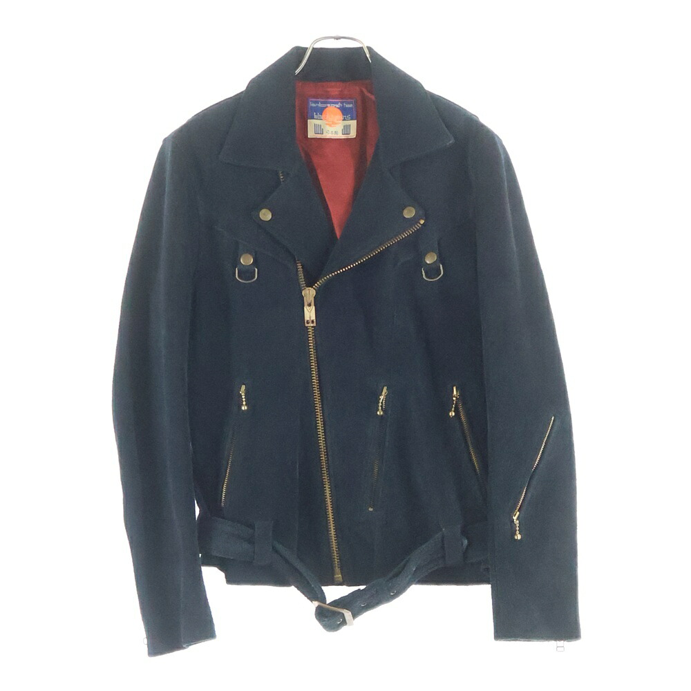 BLACK MEANS(ブラックミーンズ) サイズ:4 カウレザー スウェード レザーダブルライダース ブラック【中古】【程度A】【カラーブラック】【取扱店舗BRING福岡天神店】｜ブランド買取・販売　BRING