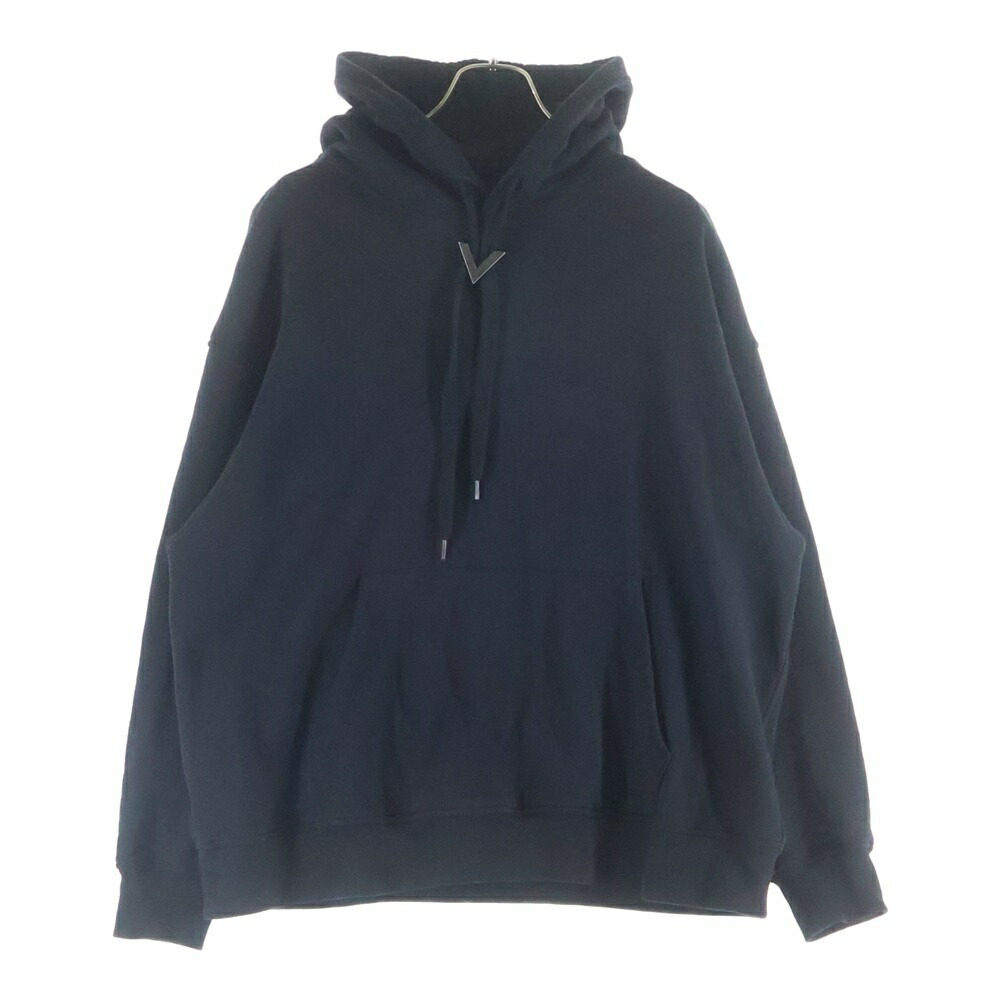 VALENTINO(ヴァレンティノ) サイズ:M メタリックV レースストッパー スウェット プルオーバーパーカー ブラック 5V3MF25RADJ【中古】【程度B】【カラーブラック】【取扱店舗新宿】