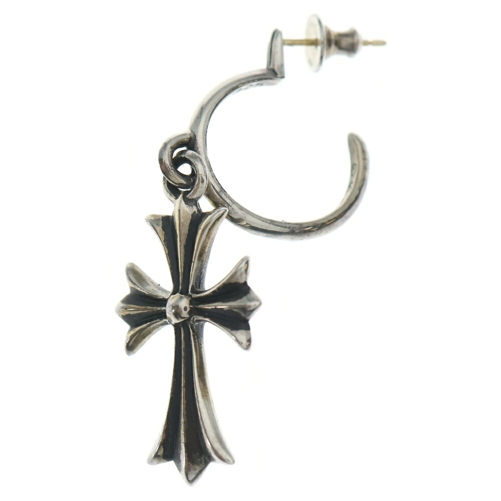 CHROME HEARTS(クロムハーツ) TINY CH CROSS タイニーCHはりつけ台 フープピアス しろがね色 BCA115【中古】【度合いB】【色つやしろがね色】【取りまわしバス発着場BRING仙台店】